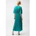 Joseph Ribkoff - 261962 Lang kleed korte mouwen turquoise.