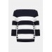 Joseph Ribkoff - 261963 Pull boothals met wit blauwe strepen.