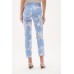 Joseph Ribkoff - 262192 Stretch broek print blauw wit strepen en bloemen. Joseph Ribkoff - 262192 Stretch broek print blauw wit strepen en bloemen.
