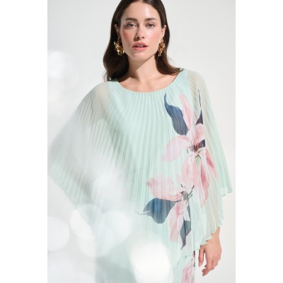 Joseph Ribkoff - 262724 Losse voile bloes munt groen plissé.