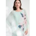 Joseph Ribkoff - 262724 Losse voile bloes munt groen plissé.