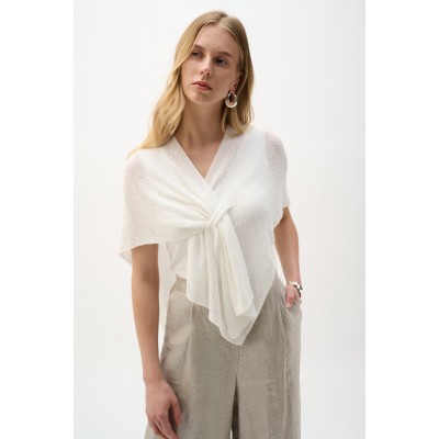 Joseph Ribkoff - 262965 Cape sjaal vanille wit.