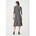 Joseph Ribkoff - 263077 Half lang stretch kleed bolletjes print. Joseph Ribkoff - 263077 Half lang stretch kleed bolletjes print.