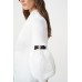 Joseph Ribkoff - 263744 Witte bloes poefmouw zwarte strik.