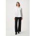 Joseph Ribkoff - 263928 losse witte stretch bloes knopen op rug.