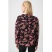 Joseph Ribkoff - 263930 Losse warme trui print zwart bordeaux bruin. Joseph Ribkoff - 263930 Losse warme trui print zwart bordeaux bruin.