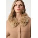 Joseph Ribkoff - 263949 Losse cape jasje beige met pelsje.