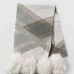 Joseph Ribkoff - 263981 Slaal ecru beige grijs met pompons.