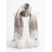Joseph Ribkoff - 263981 Slaal ecru beige grijs met pompons.