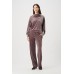 Joseph Ribkoff - 264148 Trui in vison bruin fluweel. Joseph Ribkoff - 264148 Trui in vison bruin fluweel.