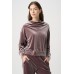 Joseph Ribkoff - 264148 Trui in vison bruin fluweel. Joseph Ribkoff - 264148 Trui in vison bruin fluweel.