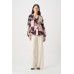 Joseph Ribkoff - 264197 Losse bloes beige bruin roze print. Joseph Ribkoff - 264197 Losse bloes beige bruin roze print.