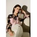 Joseph Ribkoff - 264197 Losse bloes beige bruin roze print. Joseph Ribkoff - 264197 Losse bloes beige bruin roze print.