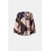 Joseph Ribkoff - 264197 Losse bloes beige bruin roze print. Joseph Ribkoff - 264197 Losse bloes beige bruin roze print.