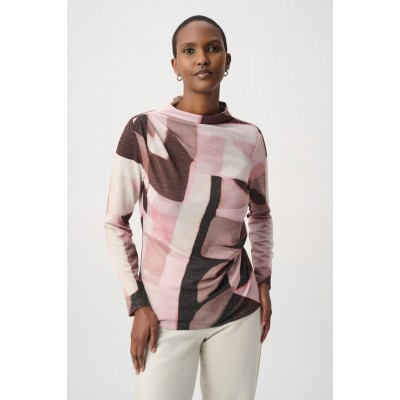 Joseph Ribkoff - 264205 Dunne pull bruin roze lurex. Joseph Ribkoff - 264205 Dunne pull bruin roze lurex.
