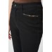 Joseph Ribkoff - 264927 Zwarte jeans met luipaardprint aan zoom. Joseph Ribkoff - 264927 Zwarte jeans met luipaardprint aan zoom.
