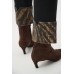 Joseph Ribkoff - 264927 Zwarte jeans met luipaardprint aan zoom. Joseph Ribkoff - 264927 Zwarte jeans met luipaardprint aan zoom.