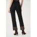 Joseph Ribkoff - 264927 Zwarte jeans met luipaardprint aan zoom. Joseph Ribkoff - 264927 Zwarte jeans met luipaardprint aan zoom.