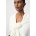 Joseph Ribkoff - 264953 Sjaal Cape ecru wit met pels. Joseph Ribkoff - 264953 Sjaal Cape ecru wit met pels.