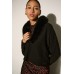 Joseph Ribkoff - 264955 Losse zwart gilet met pels. Joseph Ribkoff - 264955 Losse zwart gilet met pels.