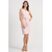 Joseph Ribkoff - 201514 zacht roze kleed gouden knopen Joseph Ribkoff - 201514 zacht roze kleed gouden knopen