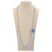 Like Jewellery - 3505 - Ketting met parels blauw