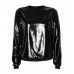 Marccain Sports - PS 55 14 W28 Bloes, sweater zwart blikkend