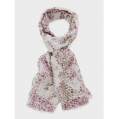Marccain Sports - SS B4 07Z31 Langwerpige sjaal luipaardmotief roze wit grijs