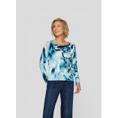 Rabe - 53-113600 Lichte pull print licht blauw donker blauw.