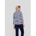 Rabe - 53-113353 Polo wit blauw streep met bloemen.