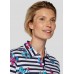 Rabe - 53-113353 Polo wit blauw streep met bloemen.