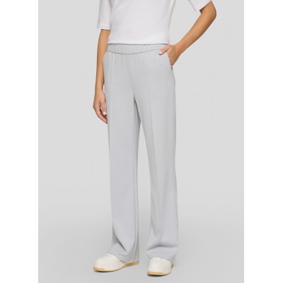 Rabe - 56-117450 Wijde licht grijze stretch broek.