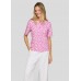 Rabe - 56-117376 Roze T-shirt bollenprint wit blauw grijs.