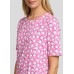 Rabe - 56-117376 Roze T-shirt bollenprint wit blauw grijs.