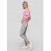 Rabe - 56-117370 Lichte roze print T-shirt met elasische boord.