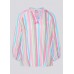 Rabe - 56-125109 Luchtige witte bloes met strepen roze groen en blauw. Rabe - 56-125109 Luchtige witte bloes met strepen roze groen en blauw.