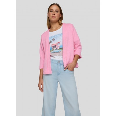 Rabe - 56-125229 Losse roze gilet 3/4 mouwen. Rabe - 56-125229 Losse roze gilet 3/4 mouwen.