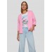Rabe - 56-125229 Losse roze gilet 3/4 mouwen. Rabe - 56-125229 Losse roze gilet 3/4 mouwen.