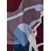 Rabe - 57-114368 T-shirt 3/4 mouwen met Print blauw wit bordeaux.