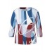 Rabe - 57-114368 T-shirt 3/4 mouwen met Print blauw wit bordeaux.