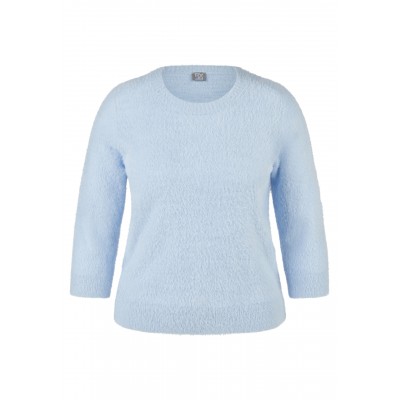 Rabe - 57-114606 Zachte warme fluffy trui in licht blauw.