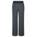 Rabe - 57-113450 wijde Stretch broek met ruiten print in blauw grijs beige. Rabe - 57-113450 wijde Stretch broek met ruiten print in blauw grijs beige.