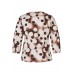 Rabe - 57-111369 T-shirt 3/4 mouwen print beige roze bruin bollen.