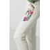 Raffaello Rossi - 24022 Taya 7/8 Flower Witte 5-Pocket broek met applicatie