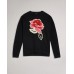 Ted Baker - Floesa sweater zwart met fluo roze bloem