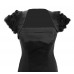 Vera Mont - 2557 3765 Kort kleed zwart relief bloemen