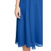 Vera Mont - 4573 4000 Blauw kleed half lang in stoffen combinatie.