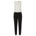 Vera Mont - 0012 4835 Jumpsuit wit zwart losse broek