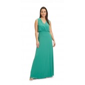 Vera Mont - 4879 4000 5625 Lang groen kleed is voile stof.