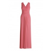 Vera Mont - 4855 4078 Lang kleed stretch roze met drapage.